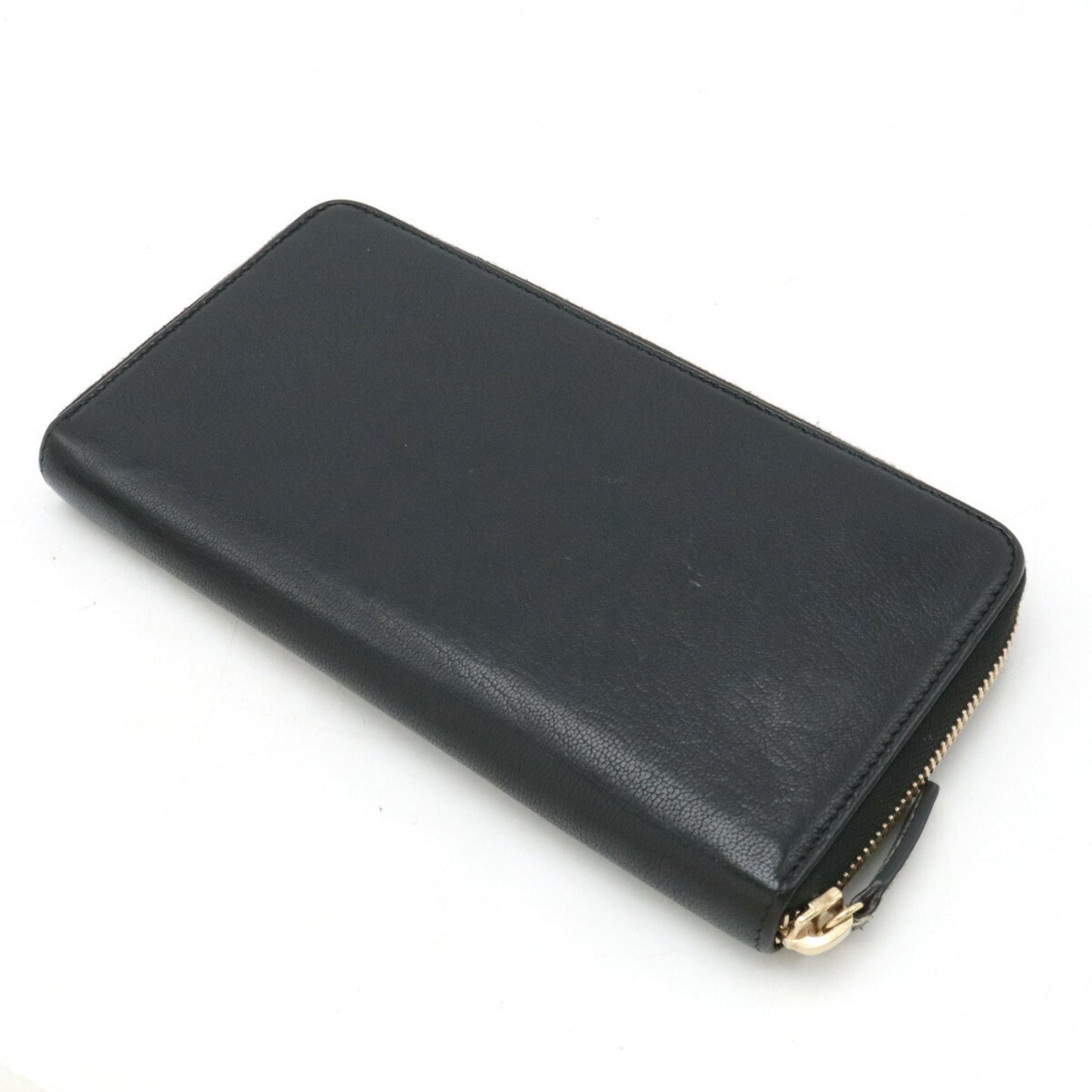 Chanel Black Leather Long Wallet (Bi-Fold) ()