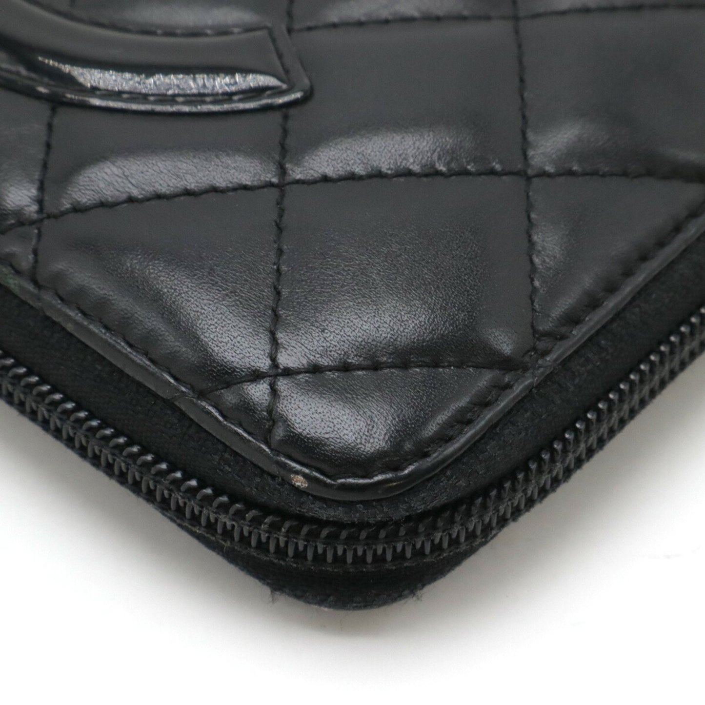 Chanel Black Pink Leather Long Wallet (Bi-Fold) ()