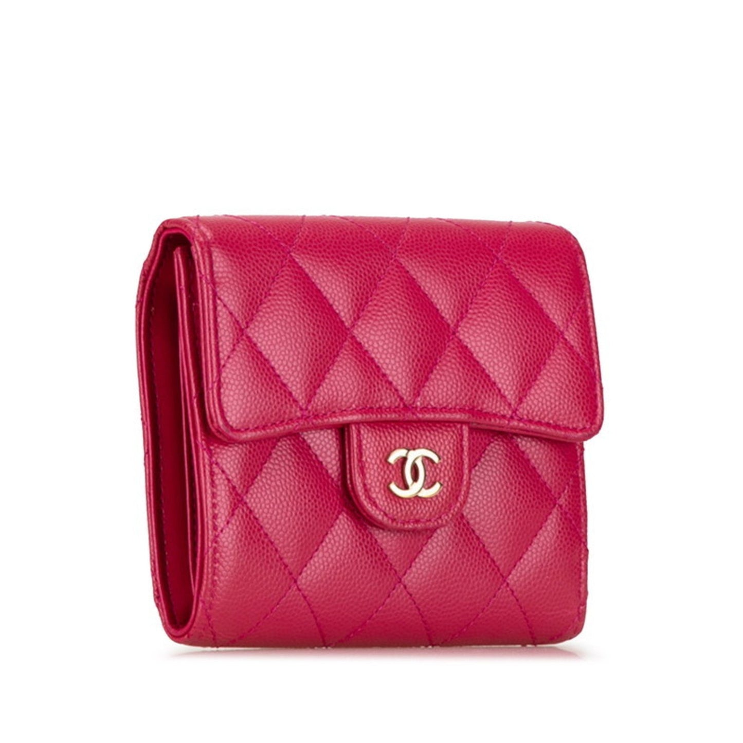 Chanel Pink Grained Calfskin Wallet (Bi-Fold) ()