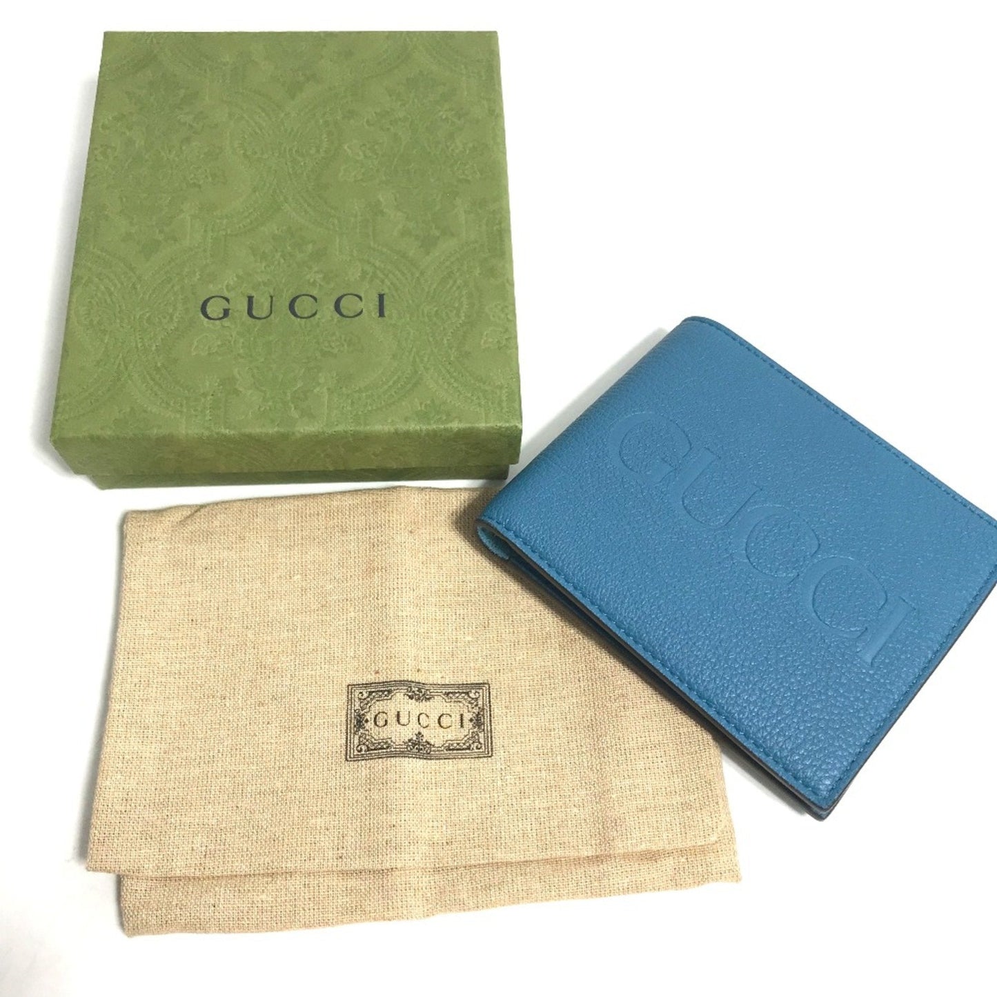 Gucci Blue Leather Wallet (Bi-Fold) ()