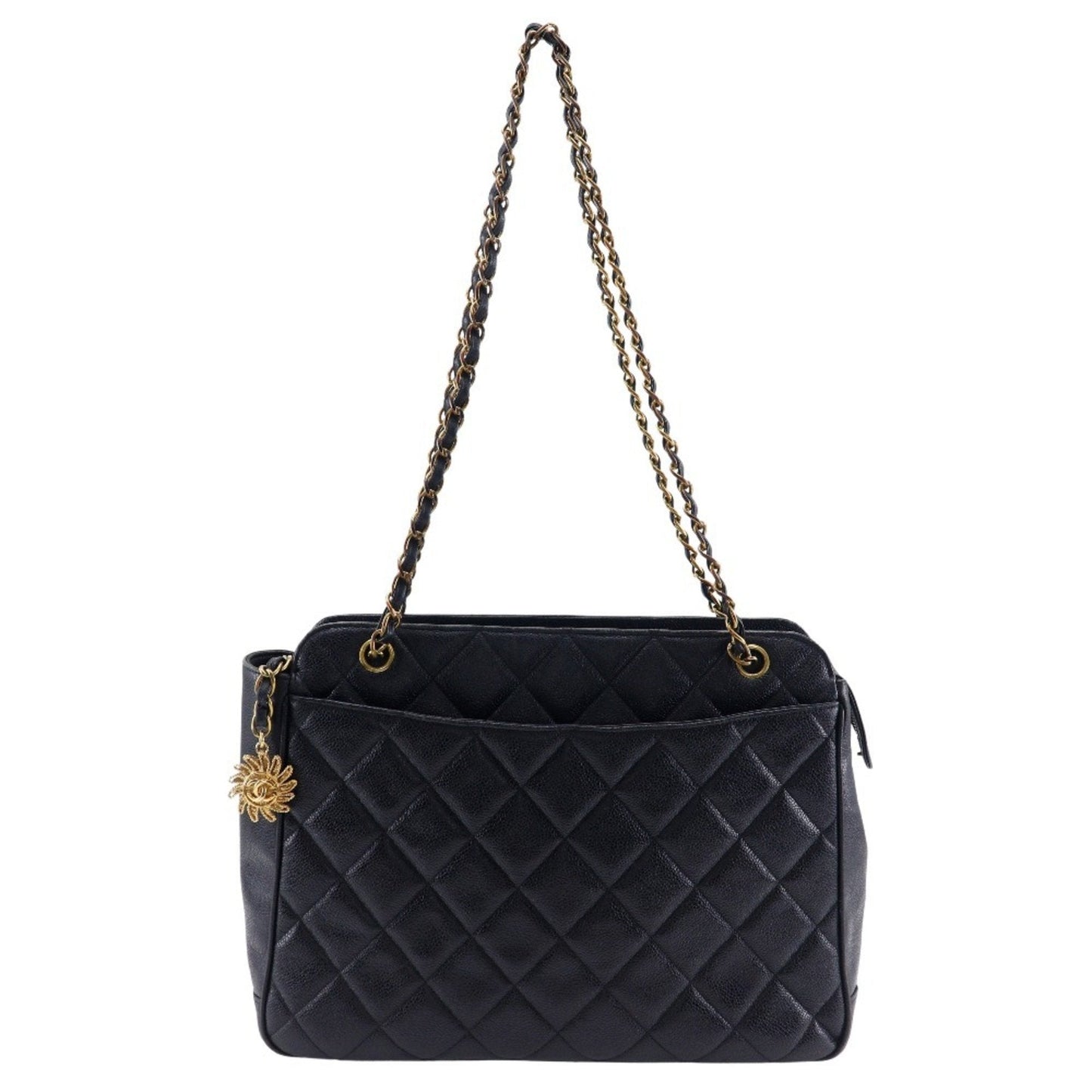 Chanel Black Caviar Leather Shoulder Bag ()