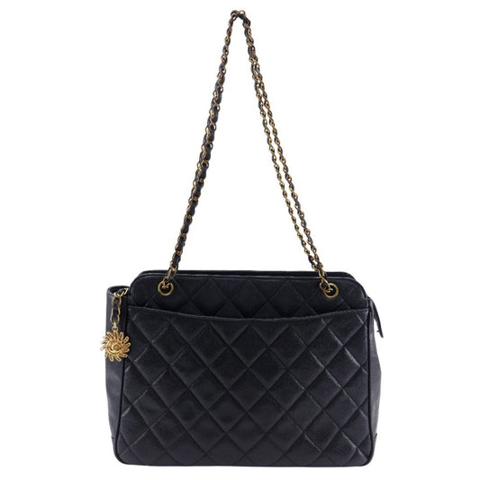 Chanel Black Caviar Leather Shoulder Bag ()