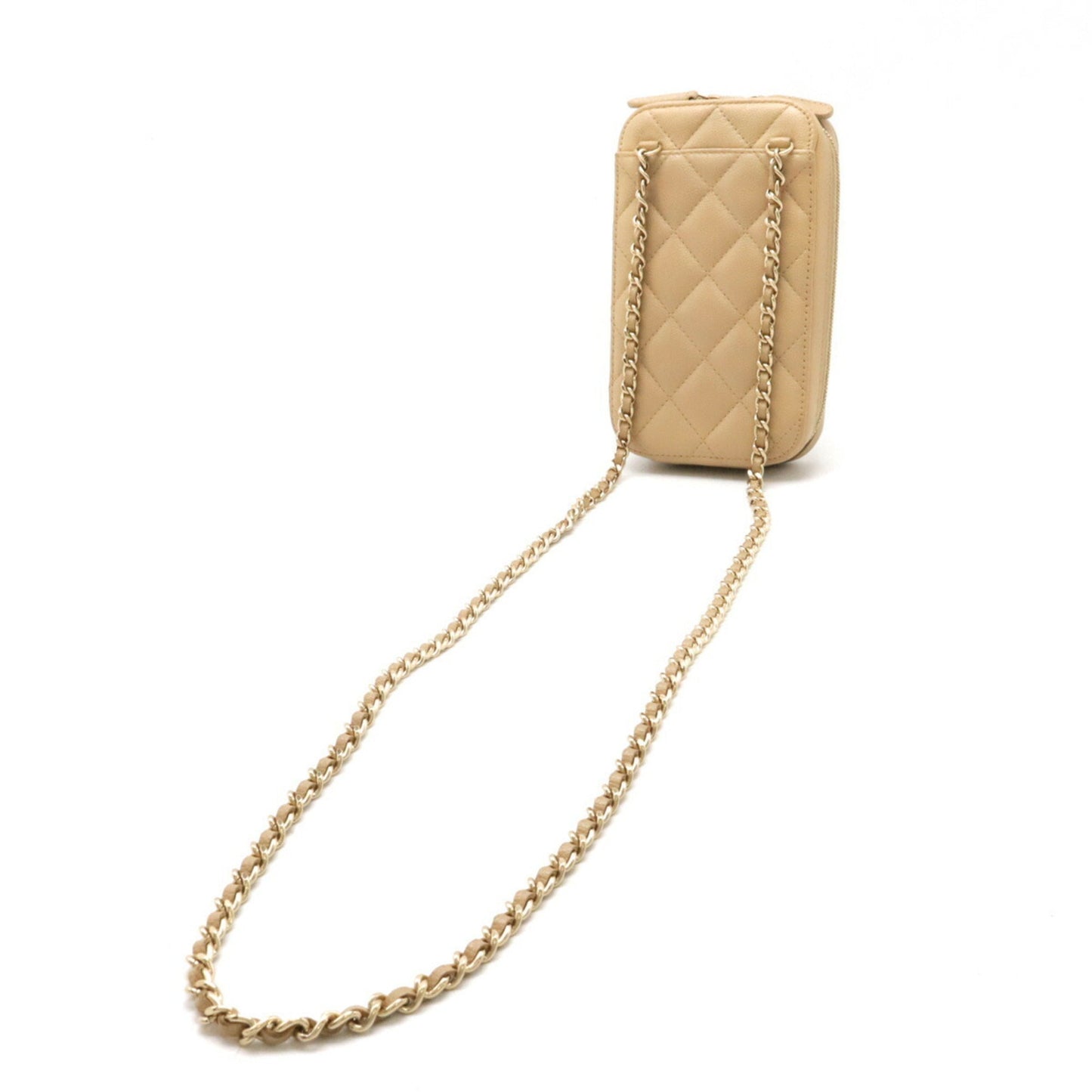 Chanel Beige Leather Shoulder Bag ()