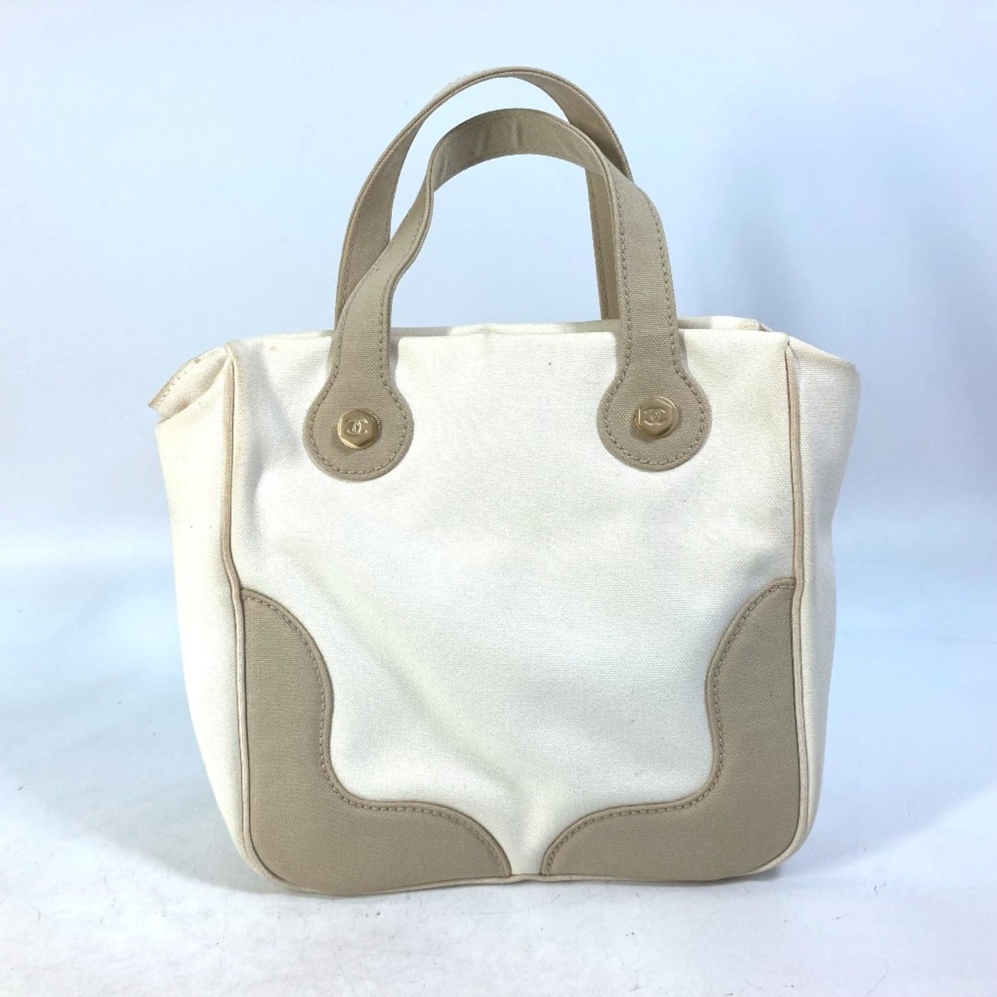 Chanel Beige Cloth Tote Bag ()