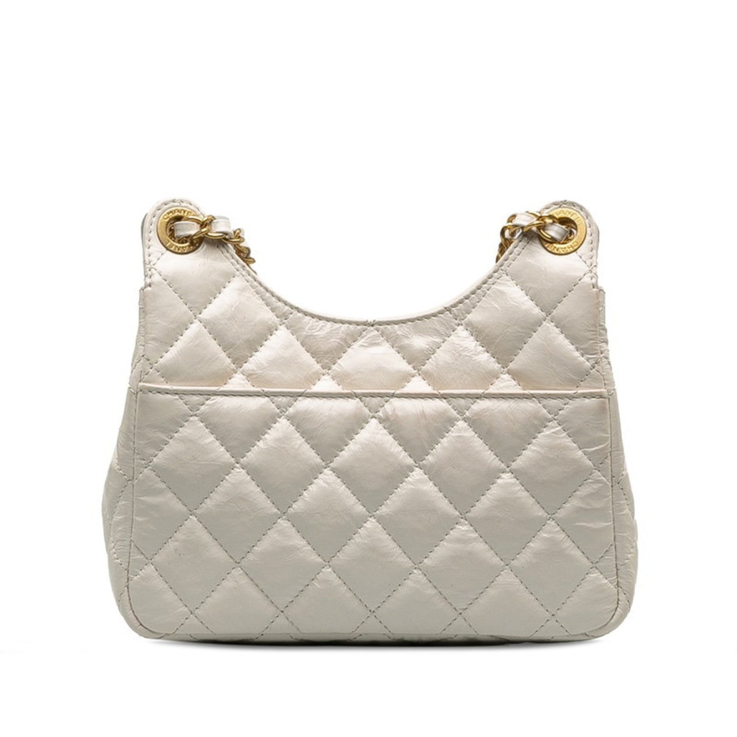 Chanel White Leather Shoulder Bag ()