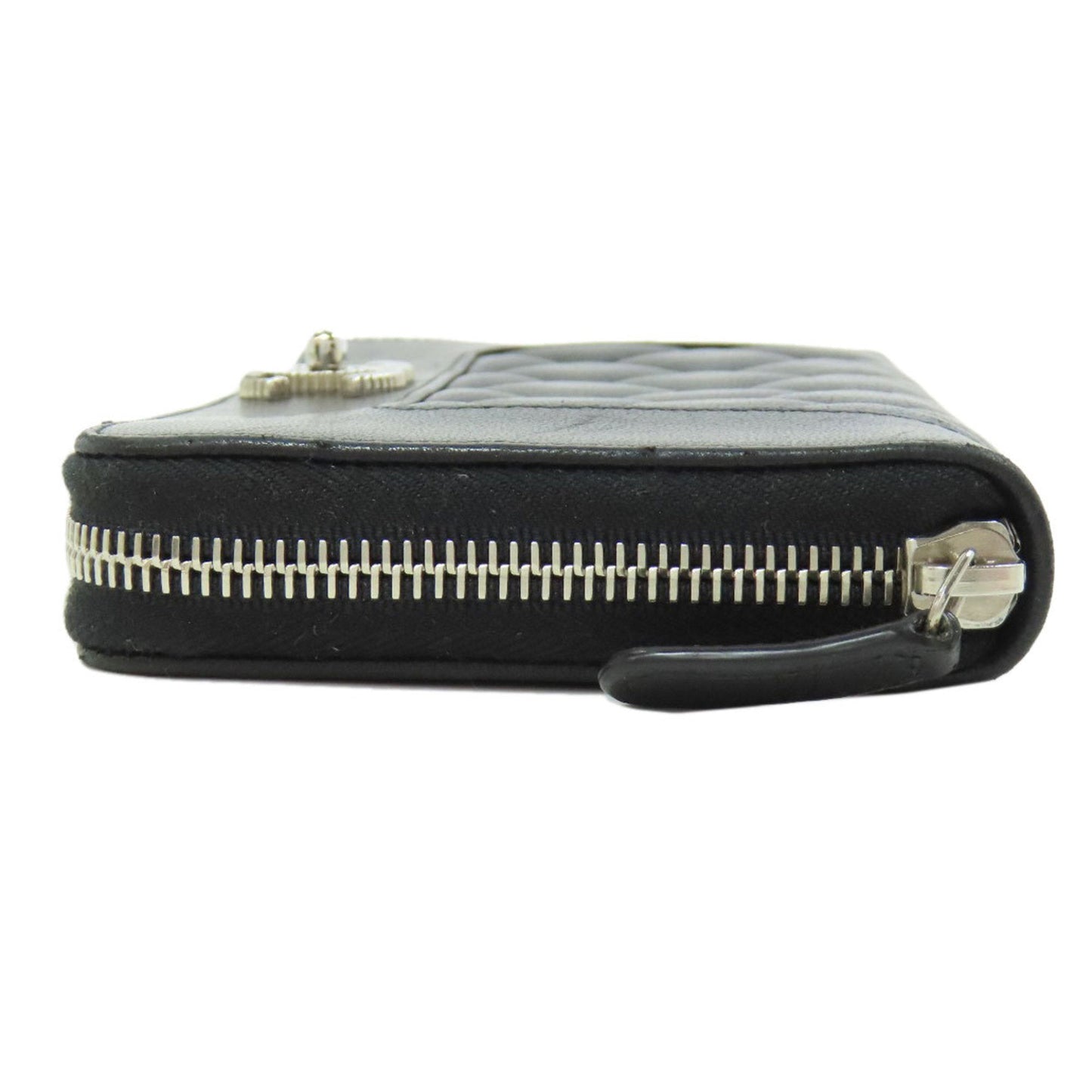 Chanel Black Leather Long Wallet (Bi-Fold) ()