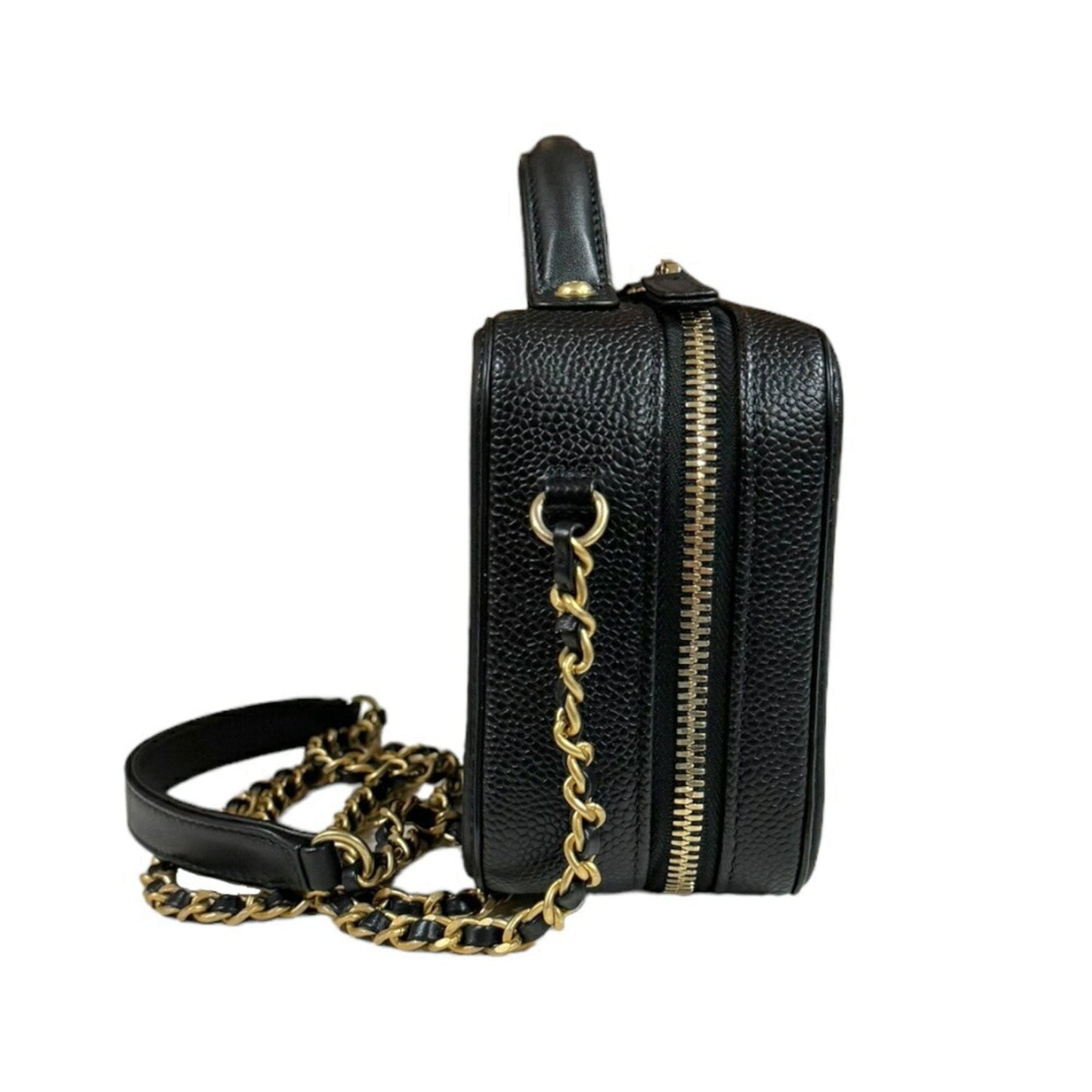 Chanel Black Caviar Leather Shoulder Bag ()