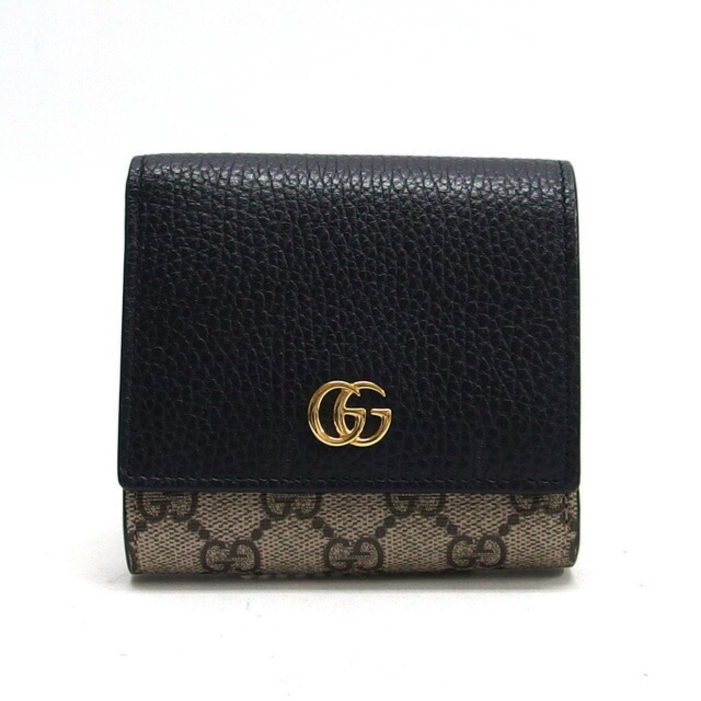 Gucci Beige Black Gg Supreme Leather Wallet (Bi-Fold) ()