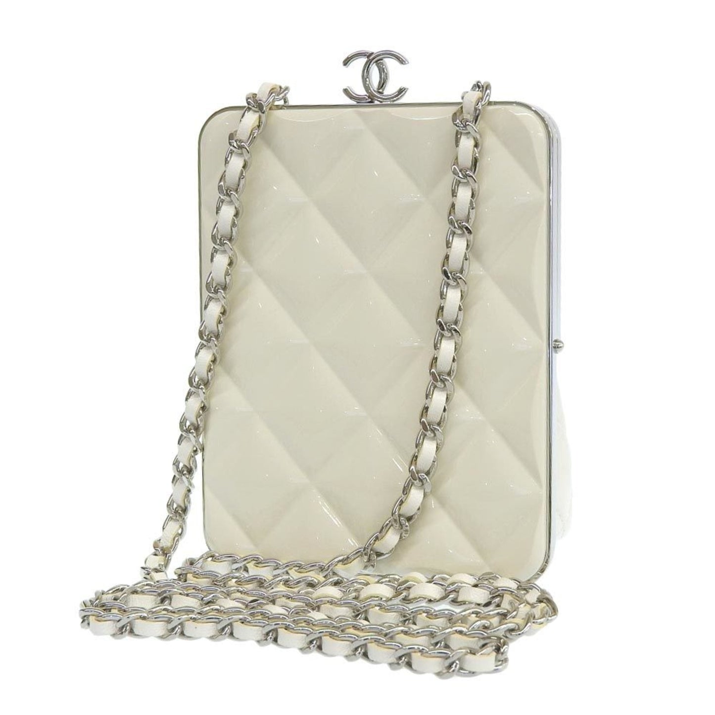 Chanel White Leather Shoulder Bag ()