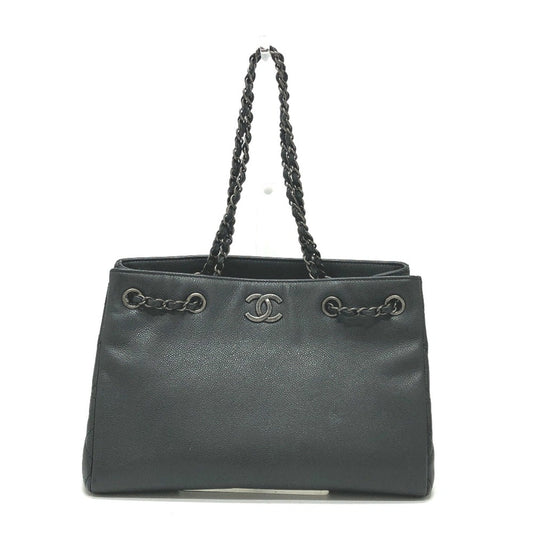 Chanel Black Leather Shoulder Bag ()
