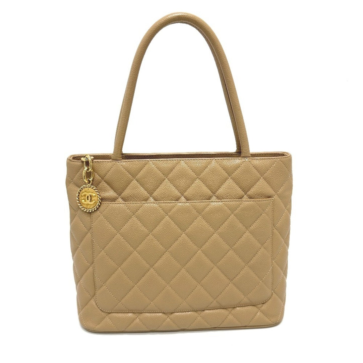 Chanel Beige Caviar Leather Tote Bag ()
