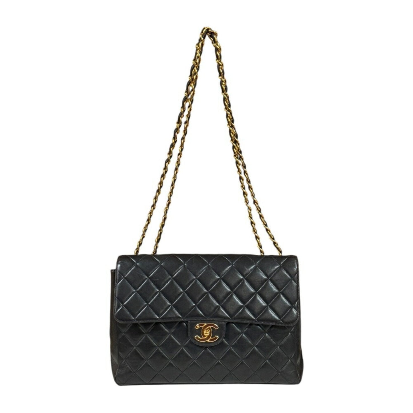 Chanel Black Leather Shoulder Bag ()