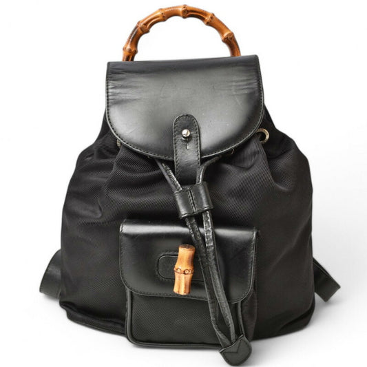 Gucci Black Leather Backpack ()