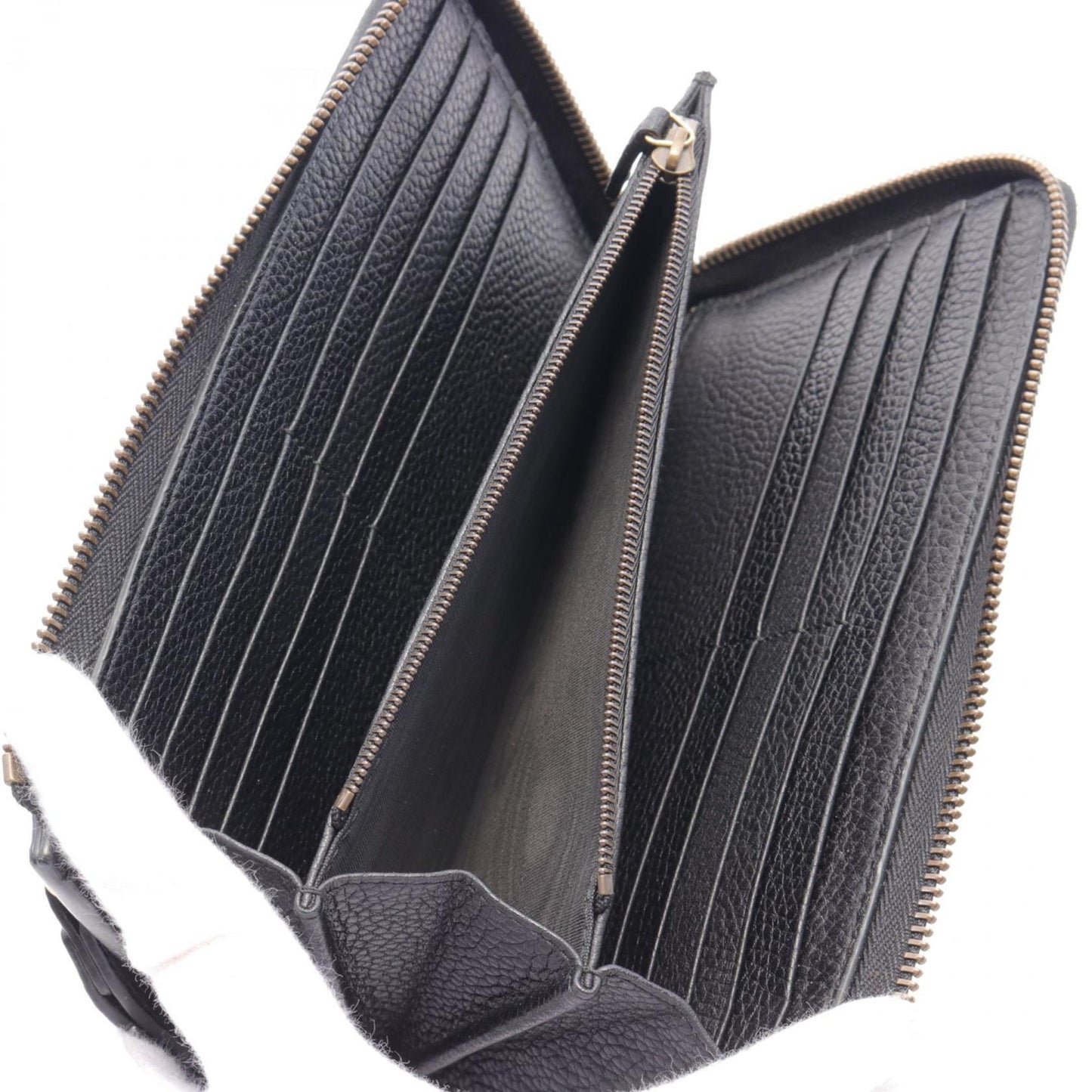 Gucci Black Leather Long Wallet (Bi-Fold) ()