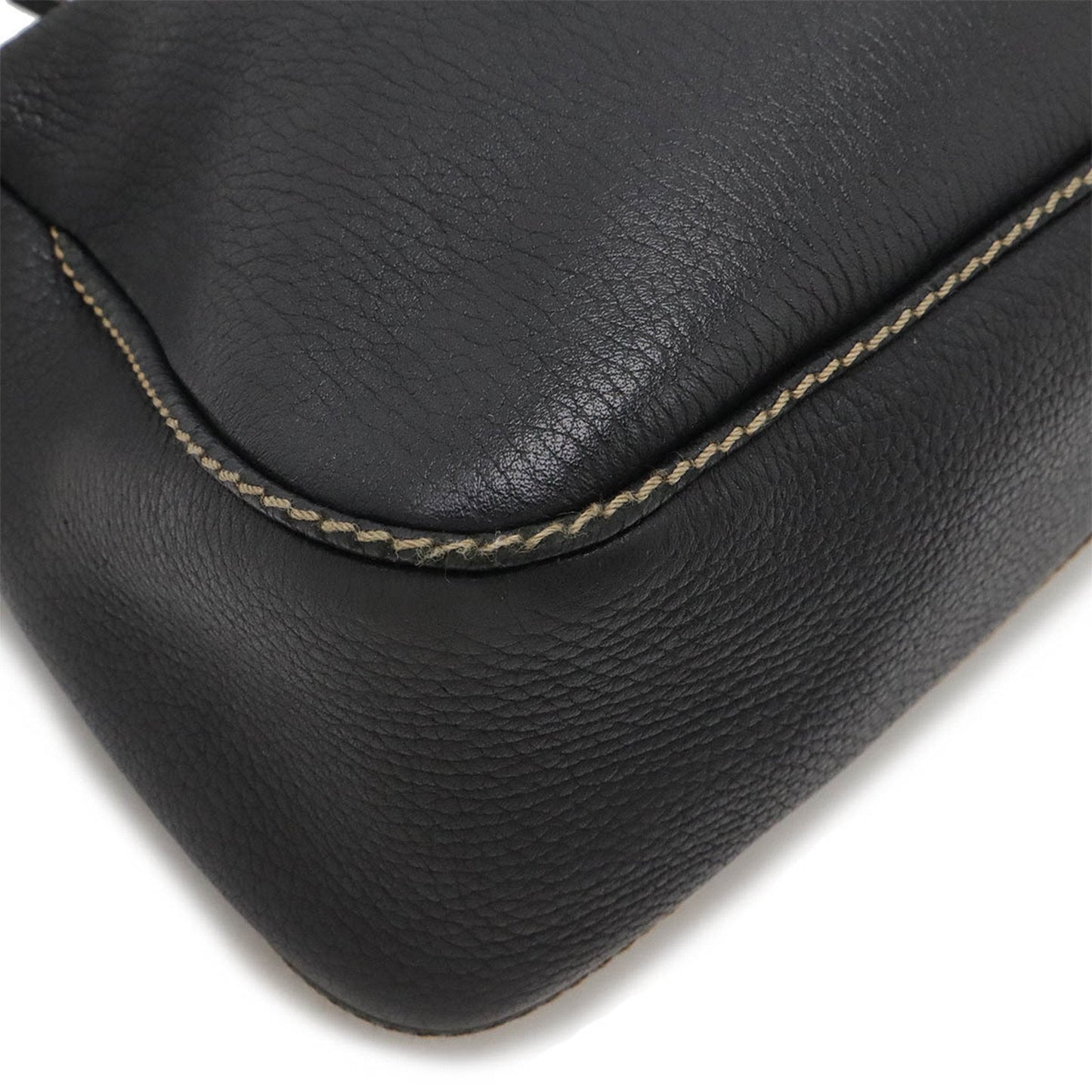 Chanel Black Leather Handbag Shoulder Bag ()