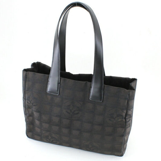 Chanel Brown Dark Brown New Travel Line Leather Handbag Tote Bag ()