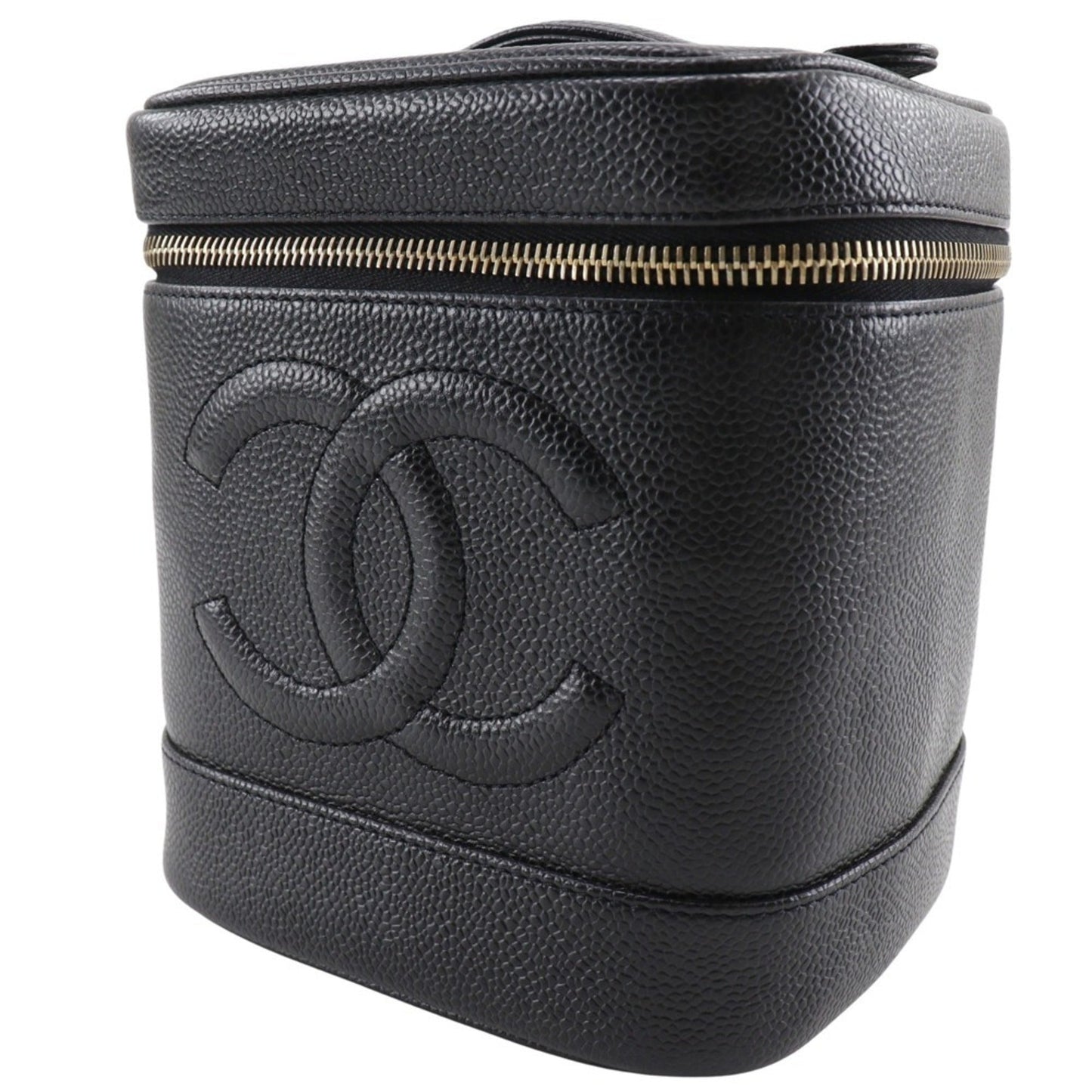 Chanel Black Caviar Leather Handbag Pouch ()