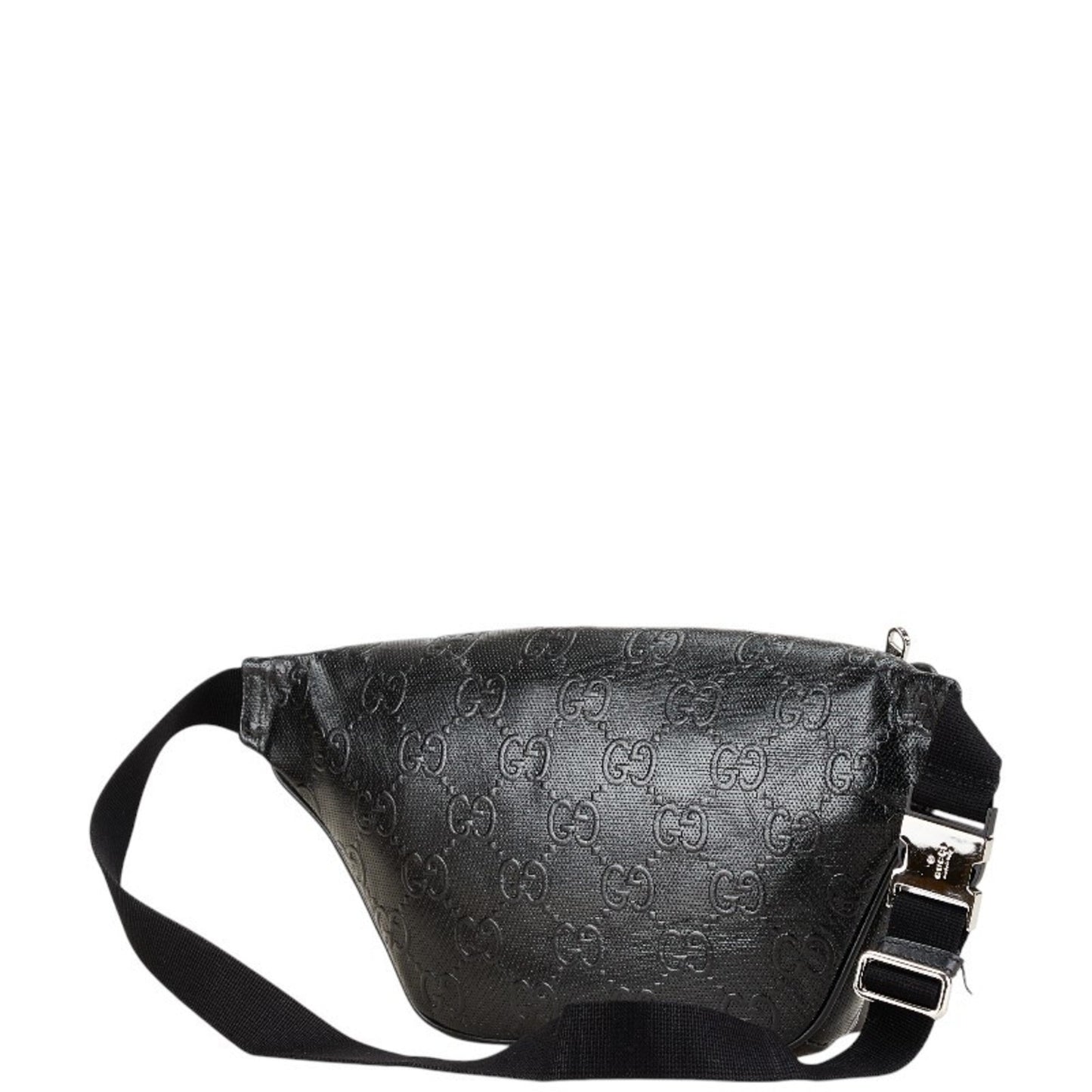 Gucci Black Leather Fanny Pack Sling Bag ()