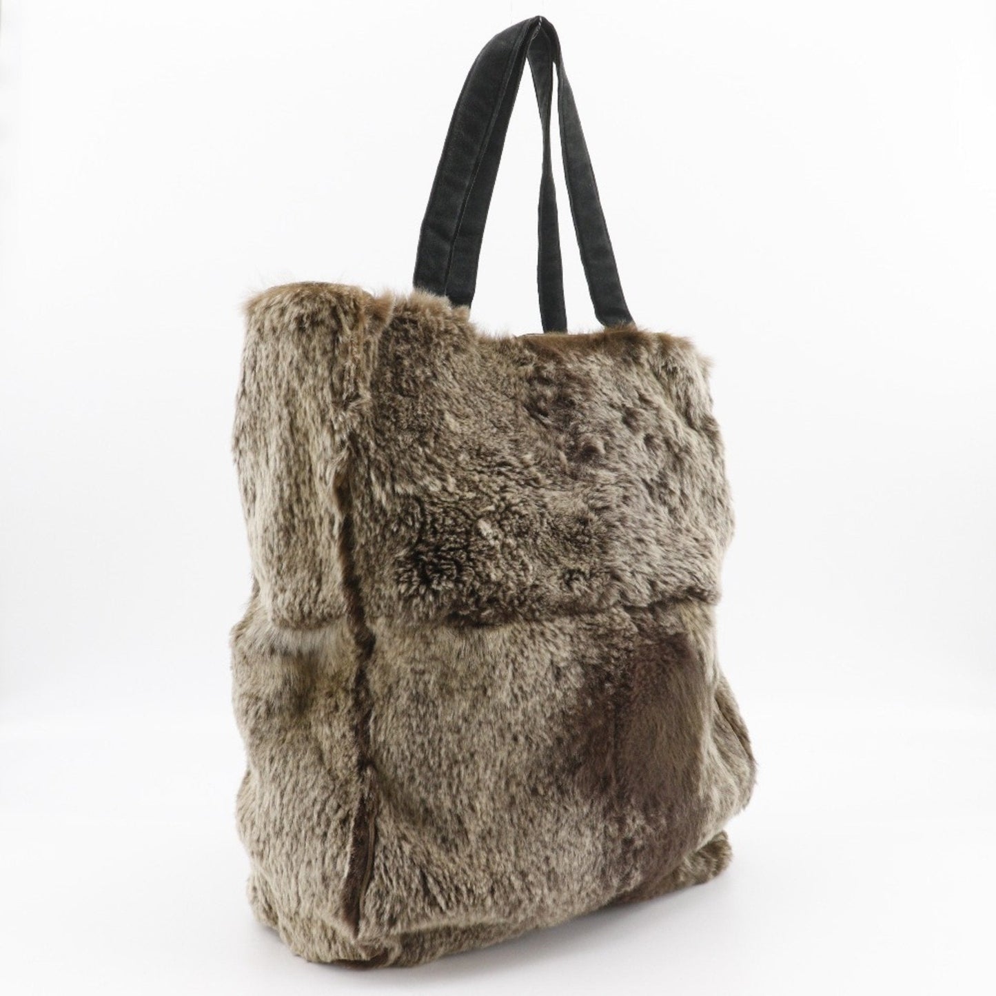 Chanel Brown Fur Handbag Tote Bag ()