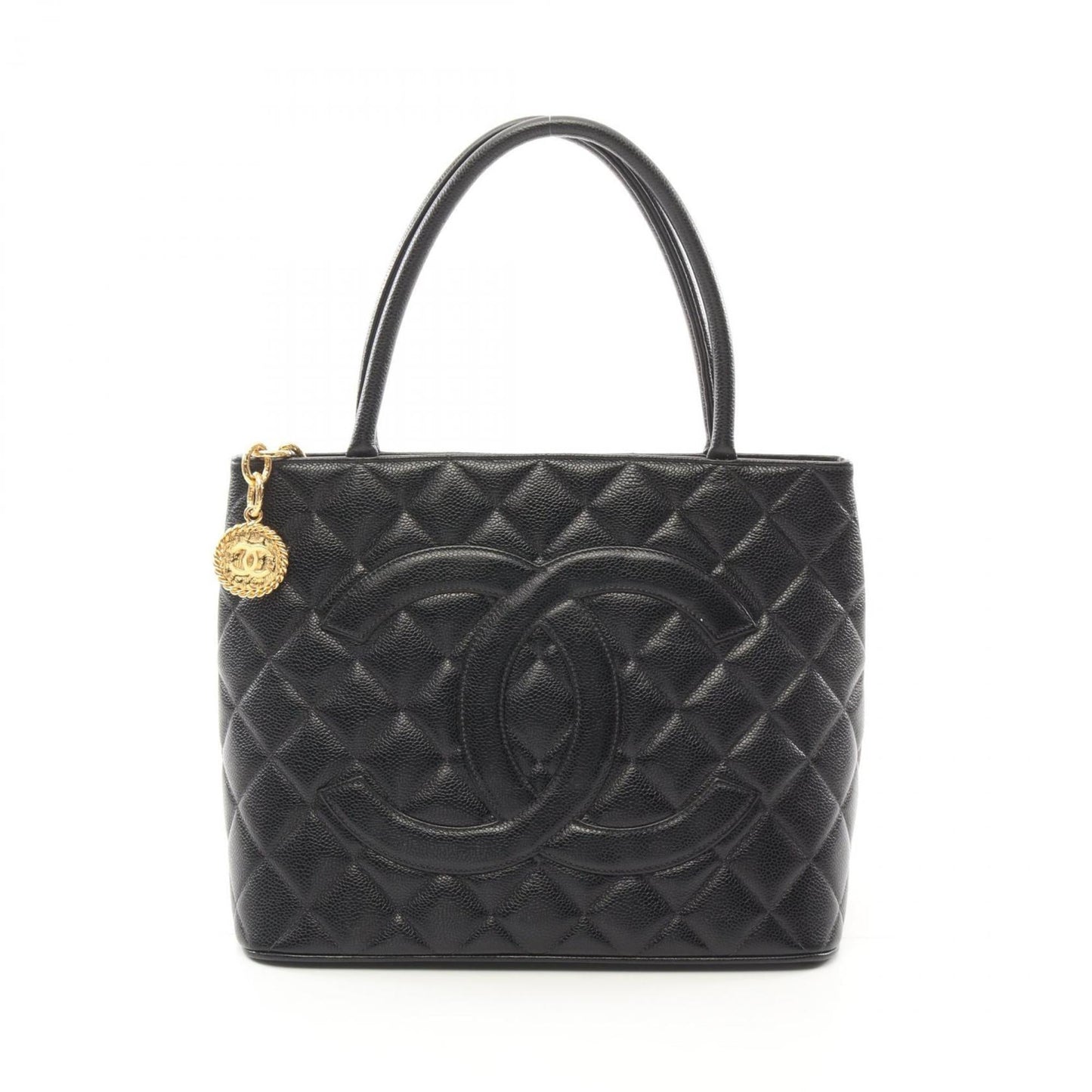 Chanel Black Caviar Leather Tote Bag ()