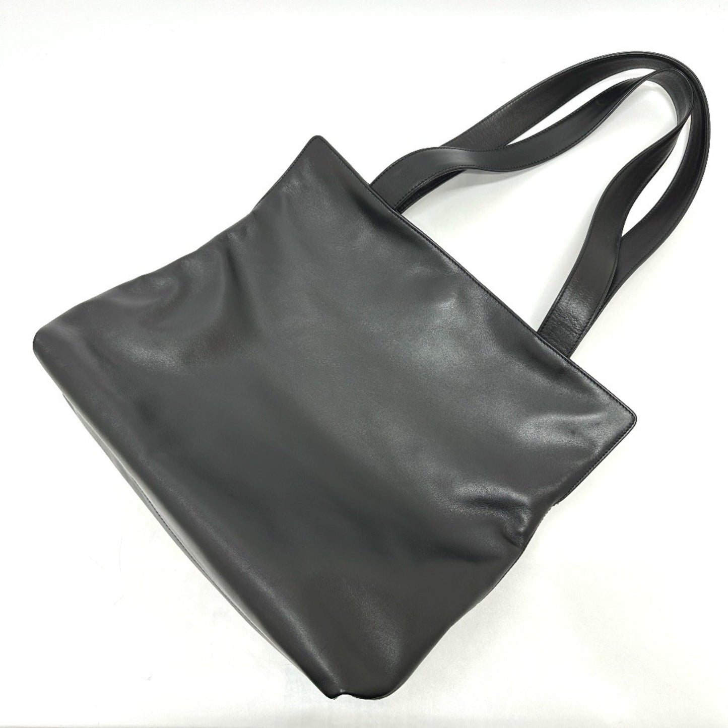 Chanel Black Leather Shoulder Bag Tote Bag ()