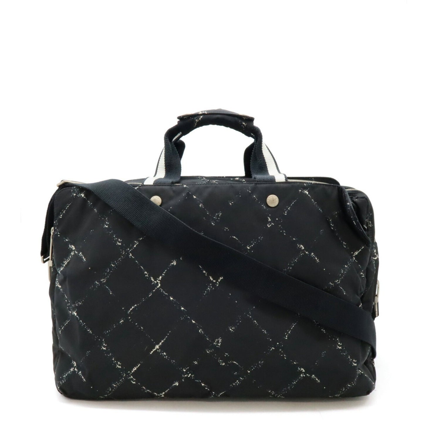 Chanel Black Red Color Nylon Boston Bag Shoulder Bag ()