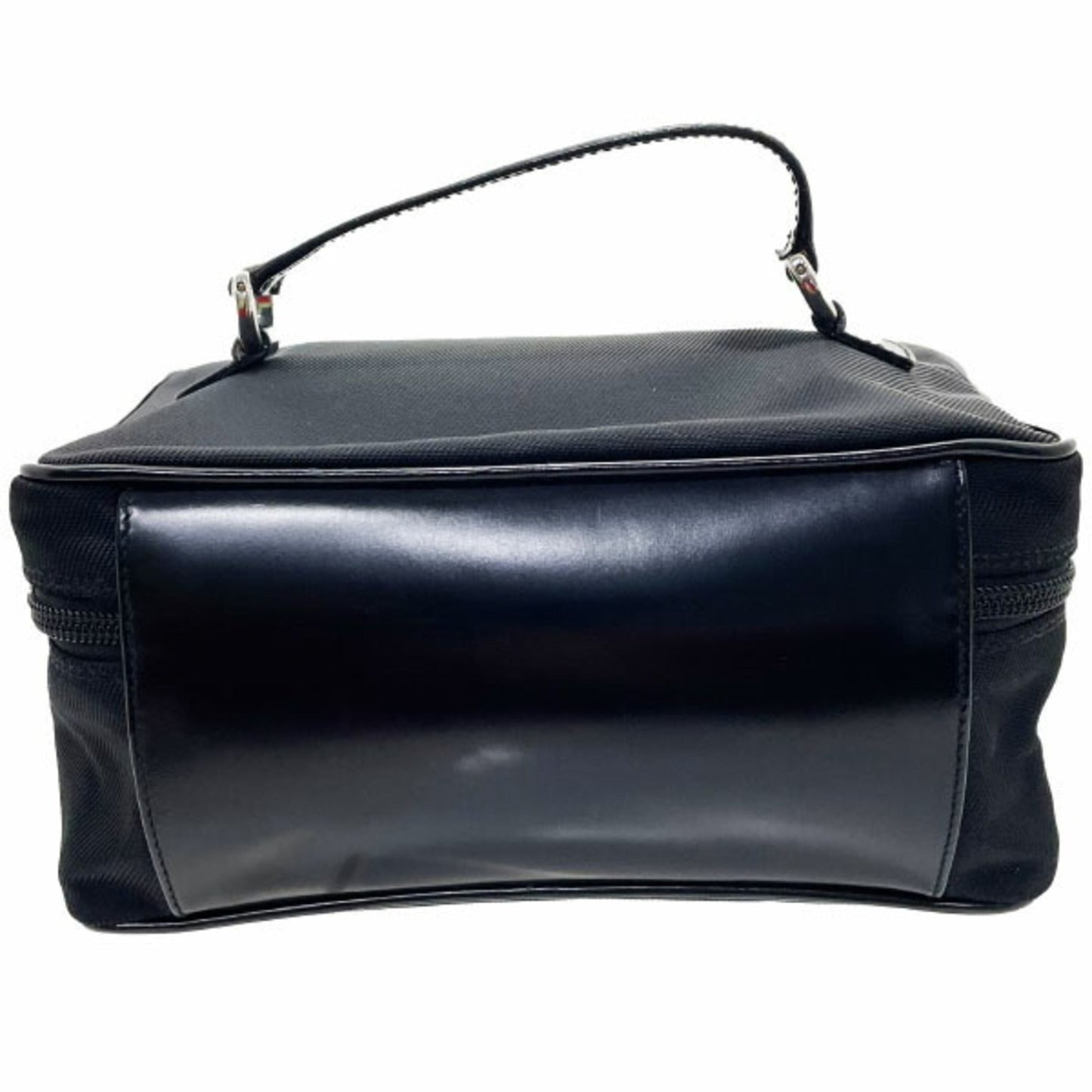 Gucci Bamboo Black Leather Handbag Vanity Bag ()