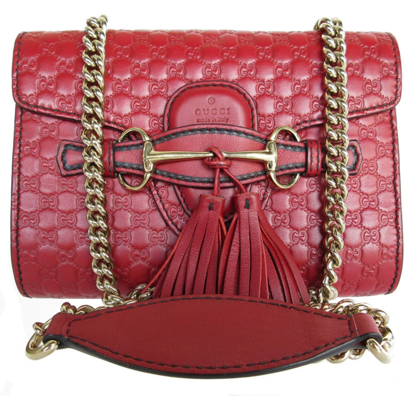 Gucci Bordeaux Leather Shoulder Bag ()