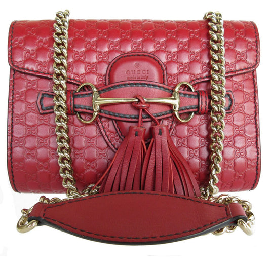 Gucci Bordeaux Leather Shoulder Bag ()