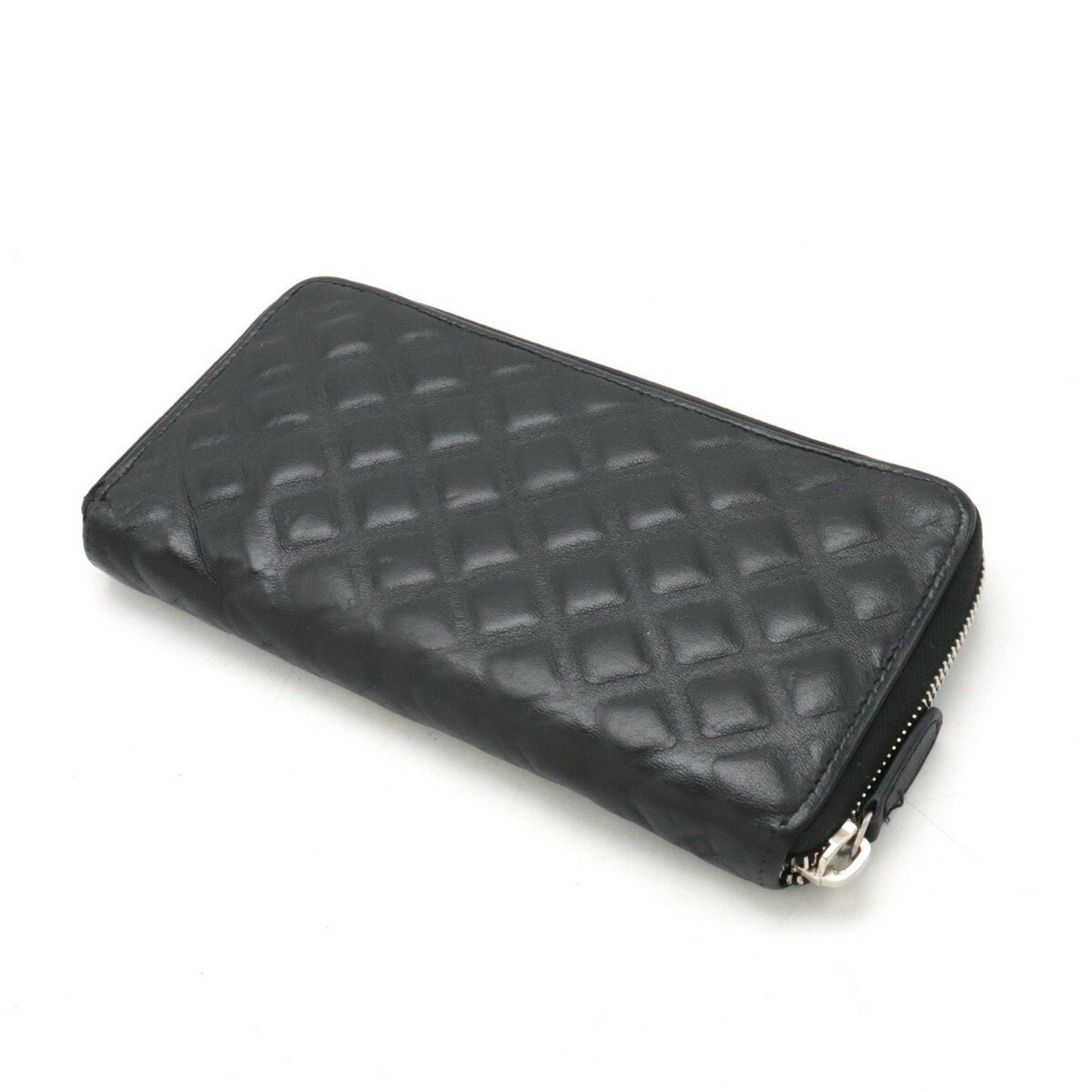 Chanel Black Leather Long Wallet (Bi-Fold) ()