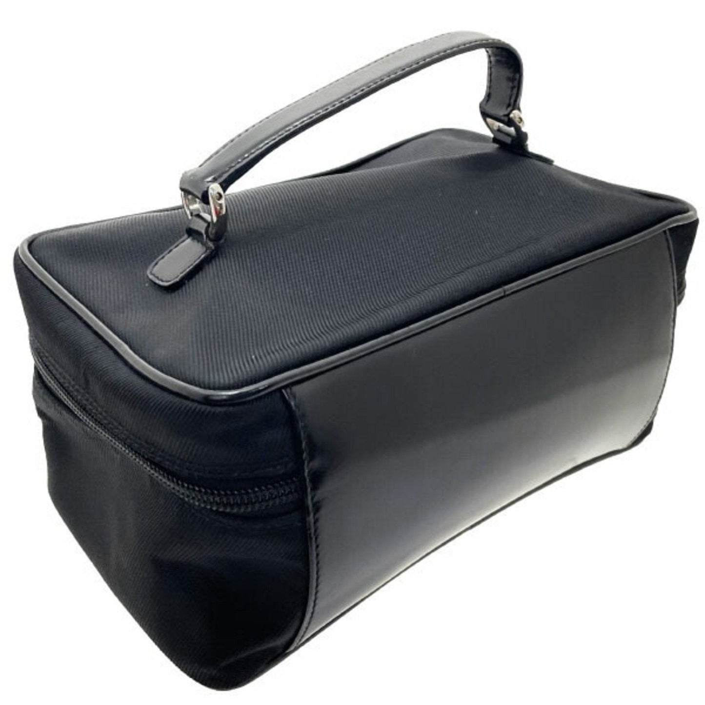 Gucci Bamboo Black Leather Handbag Vanity Bag ()