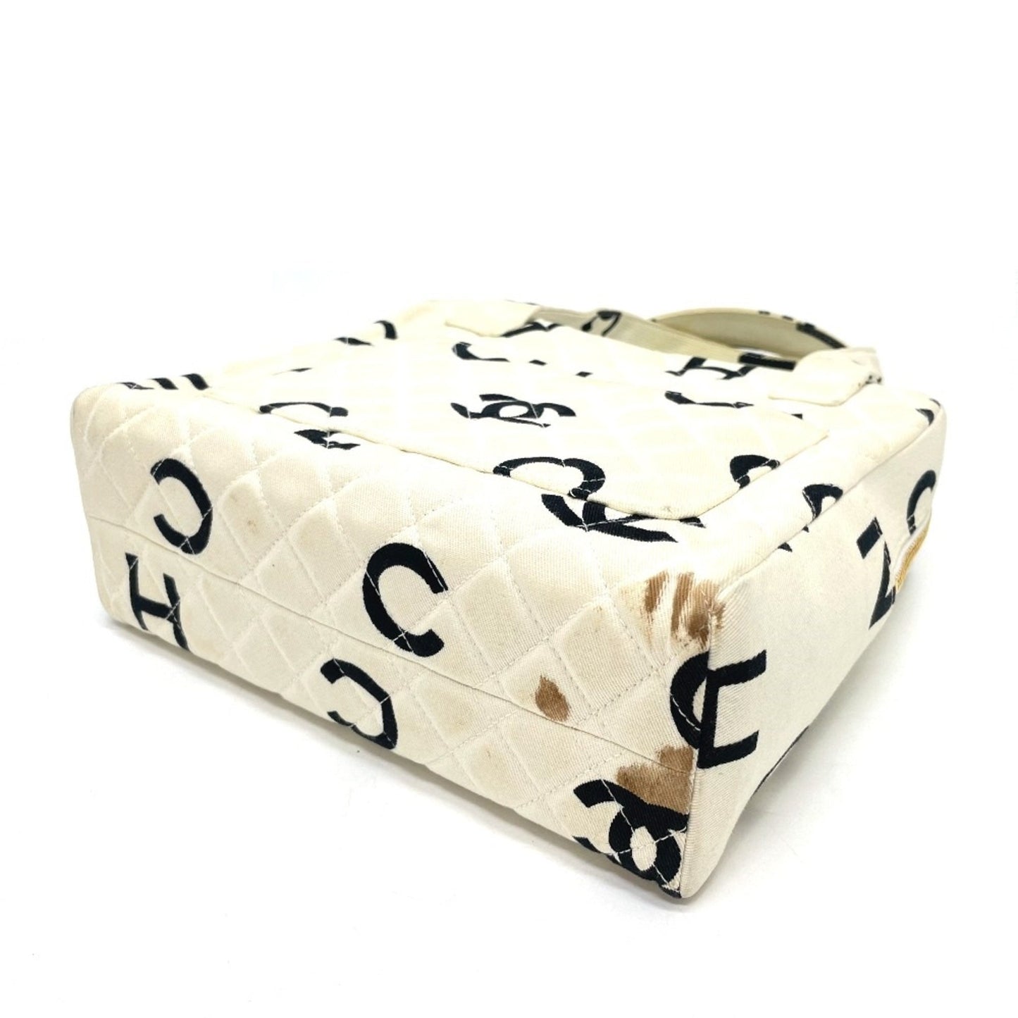 Chanel White Cotton Handbag ()