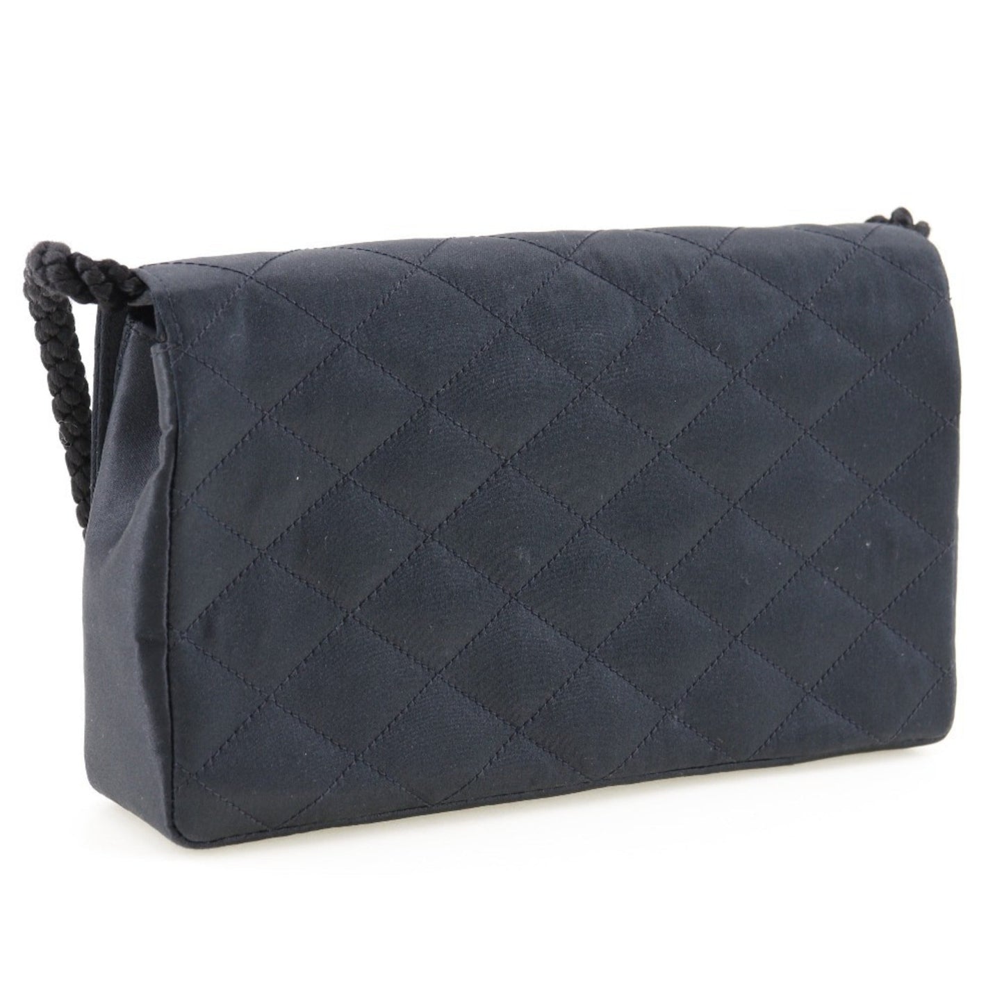 Chanel Black Satin Shoulder Bag ()