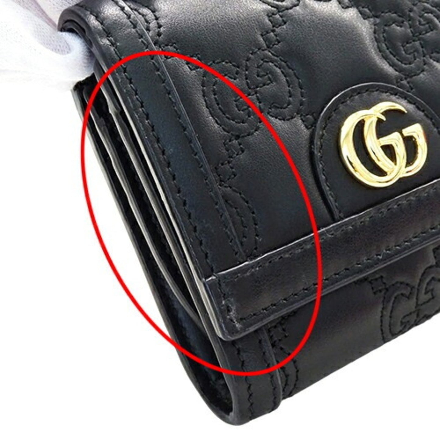 Gucci Black Leather Wallet (Bi-Fold) ()