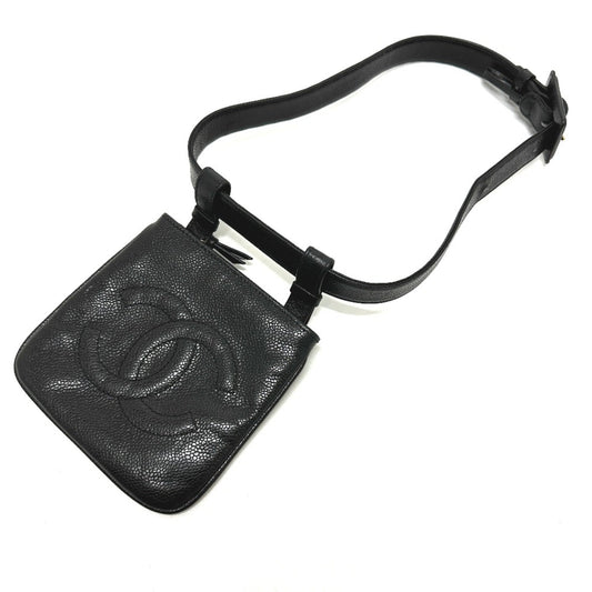 Chanel Black Leather Pouch ()
