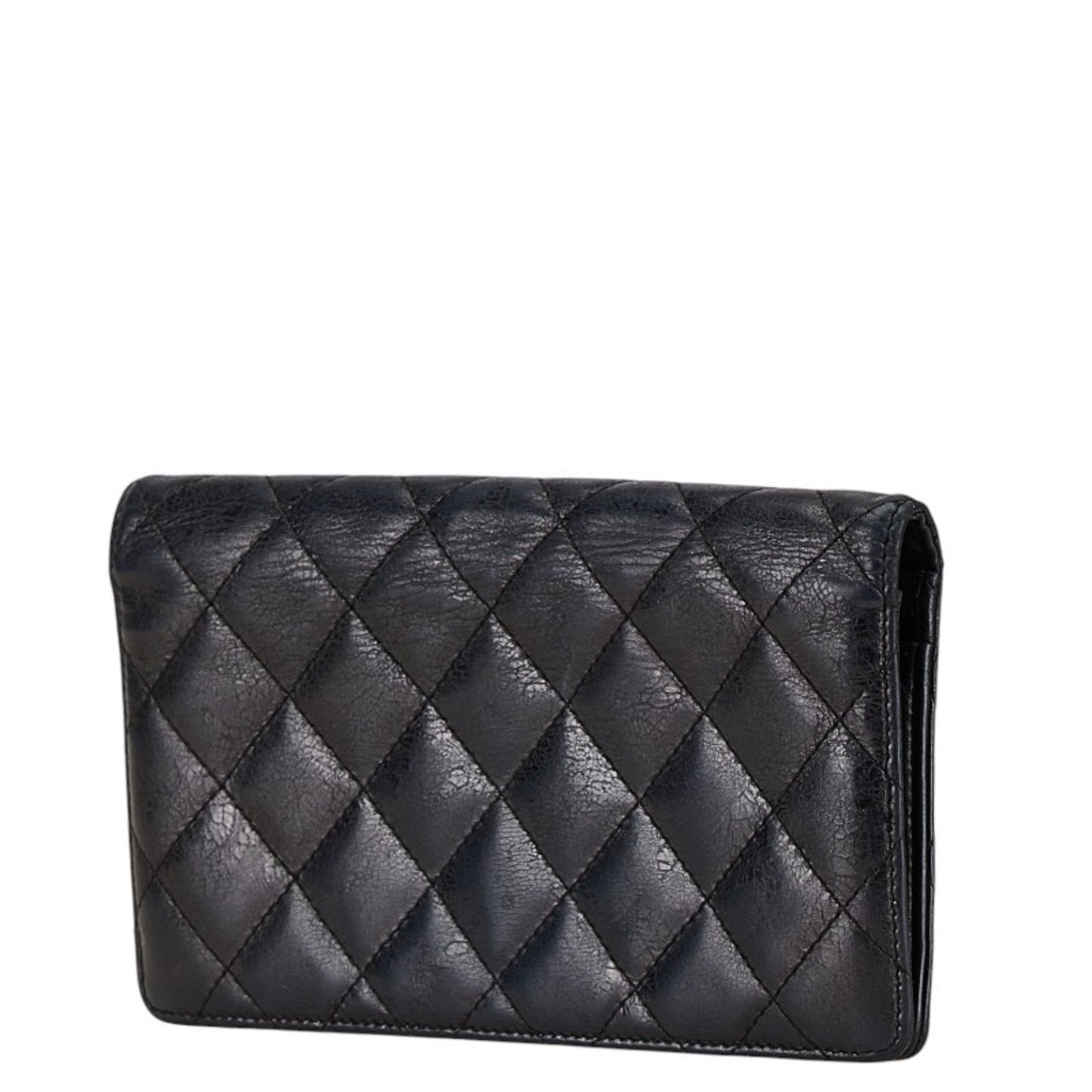 Chanel Black Leather Long Wallet (Bi-Fold) ()