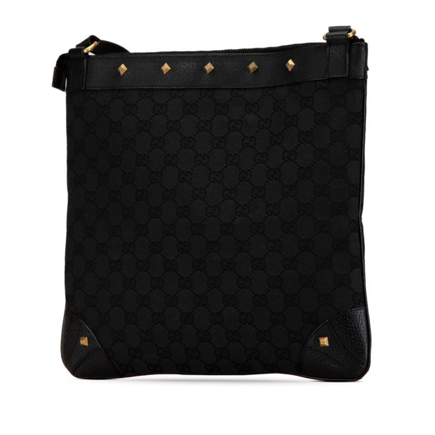 Gucci Black Canvas Leather Shoulder Bag ()