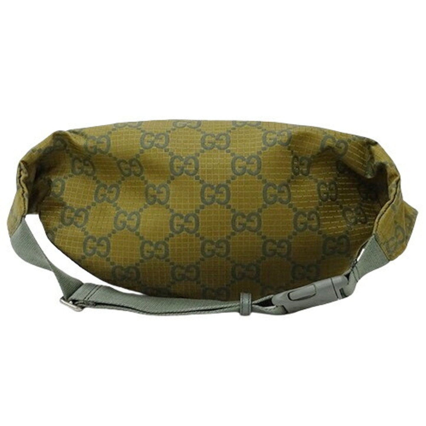 Gucci Beige Green Khaki Nylon Sling Bag ()