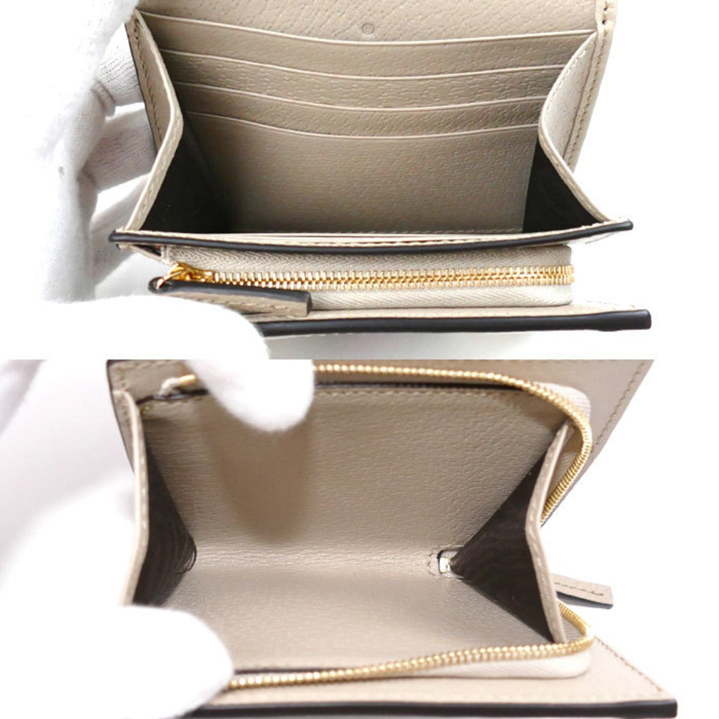 Gucci Beige White Gg Supreme Canvas Leather Wallet (Bi-Fold) ()