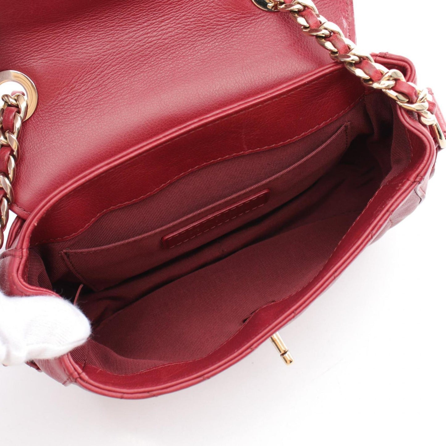 Chanel Bordeaux Leather Shoulder Bag ()
