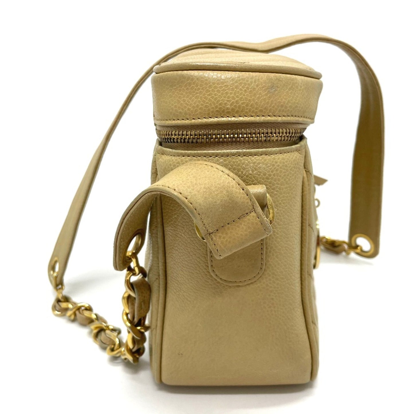 Chanel Beige Leather Shoulder Bag ()