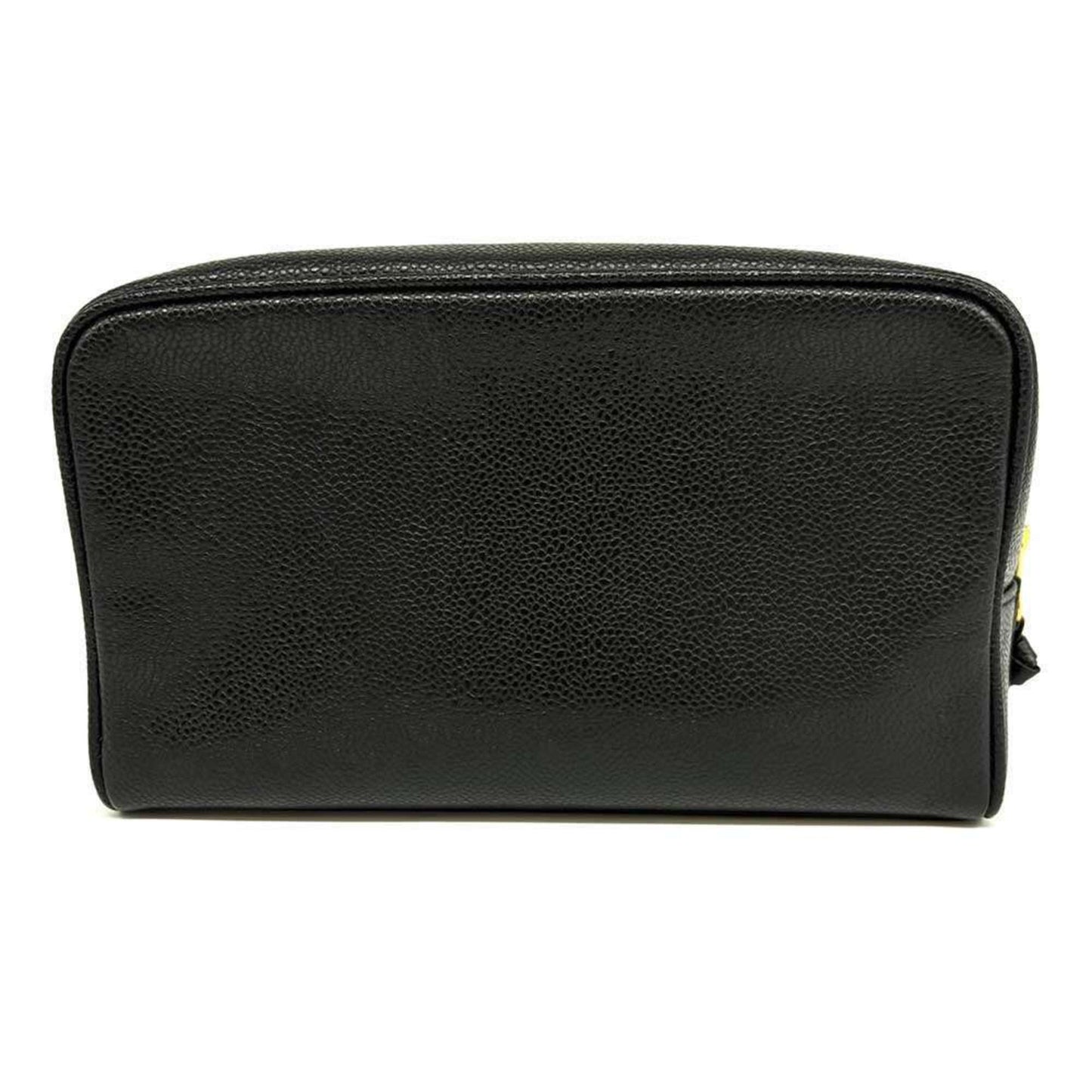 Chanel Caviar Skin Black Caviar Leather Pouch ()