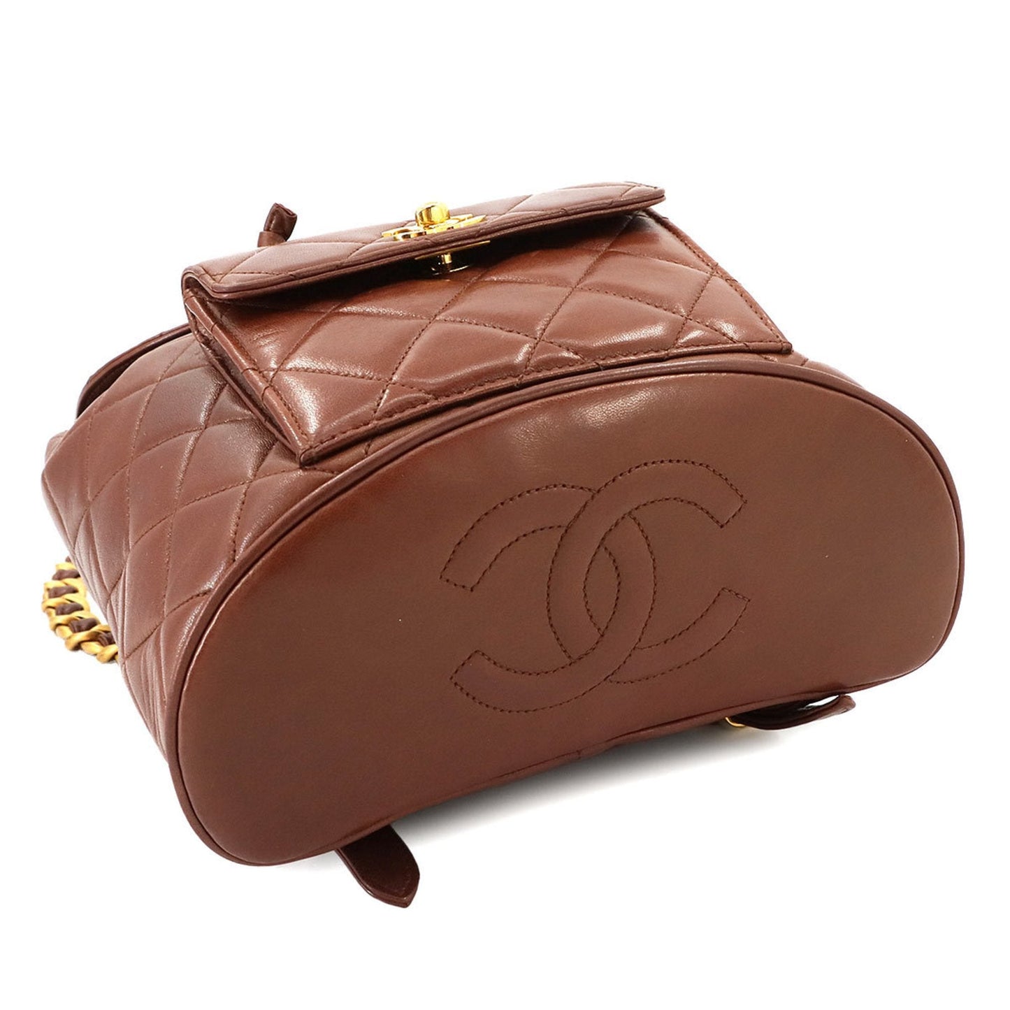 Chanel Brown Leather Backpack ()