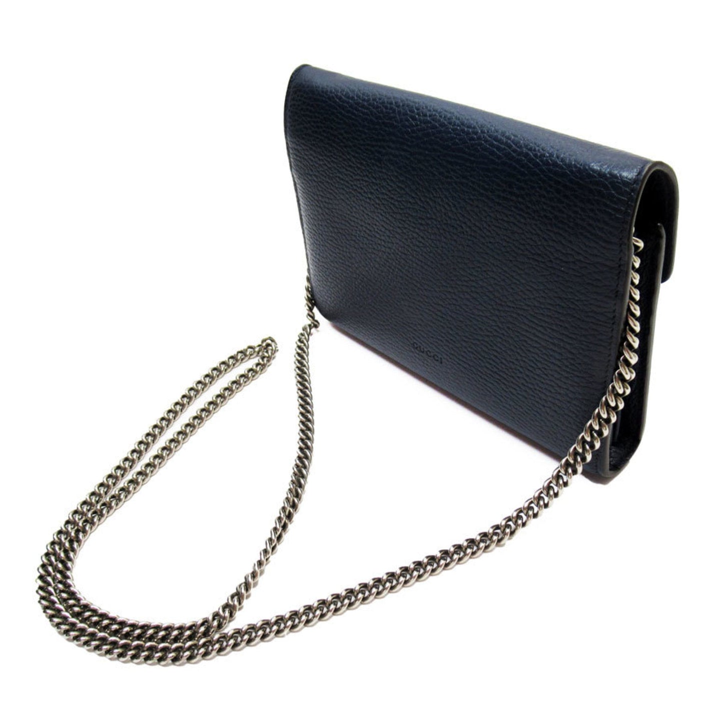 Gucci Navy Leather Coin Purse/Coin Case ()