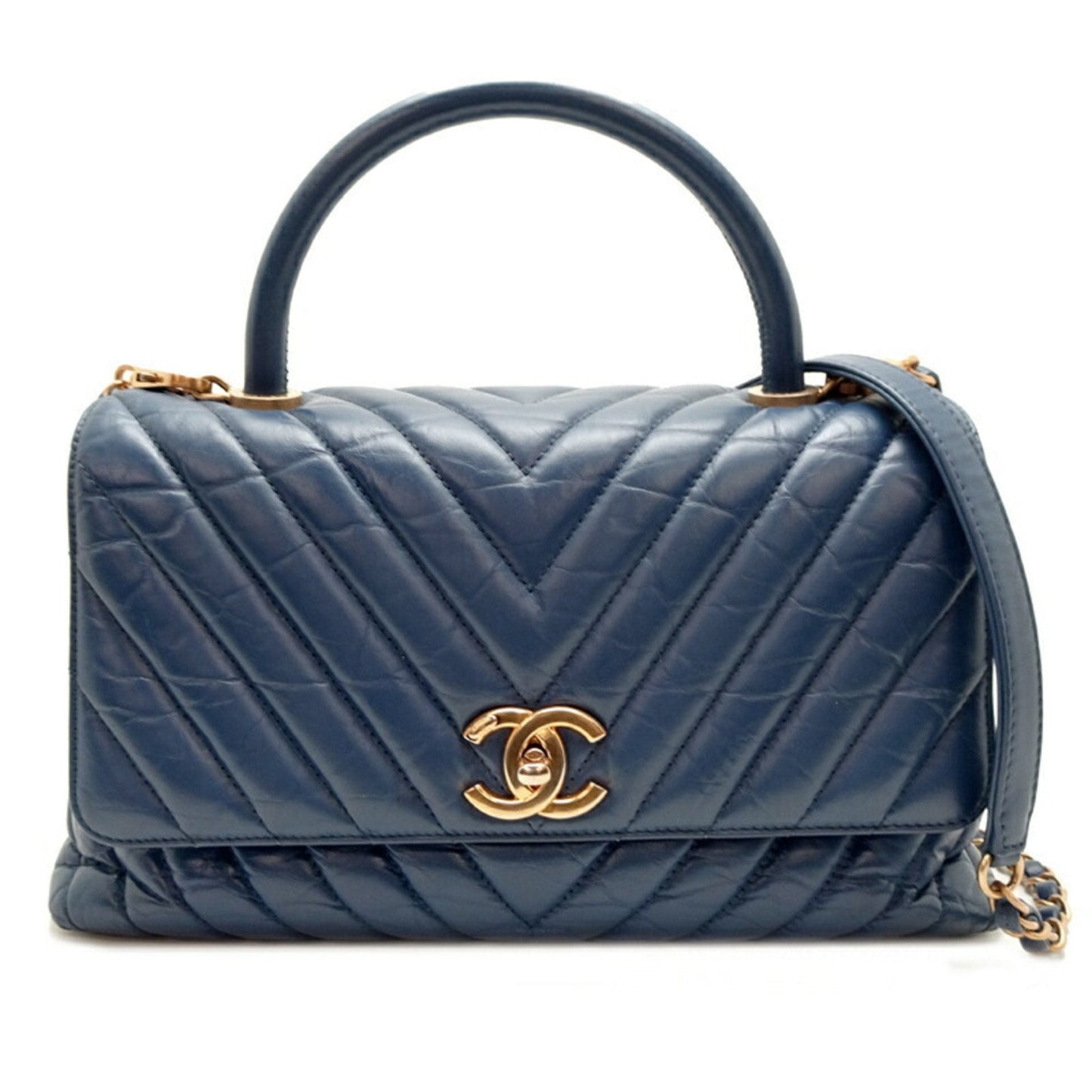 Chanel Blue Leather Handbag ()
