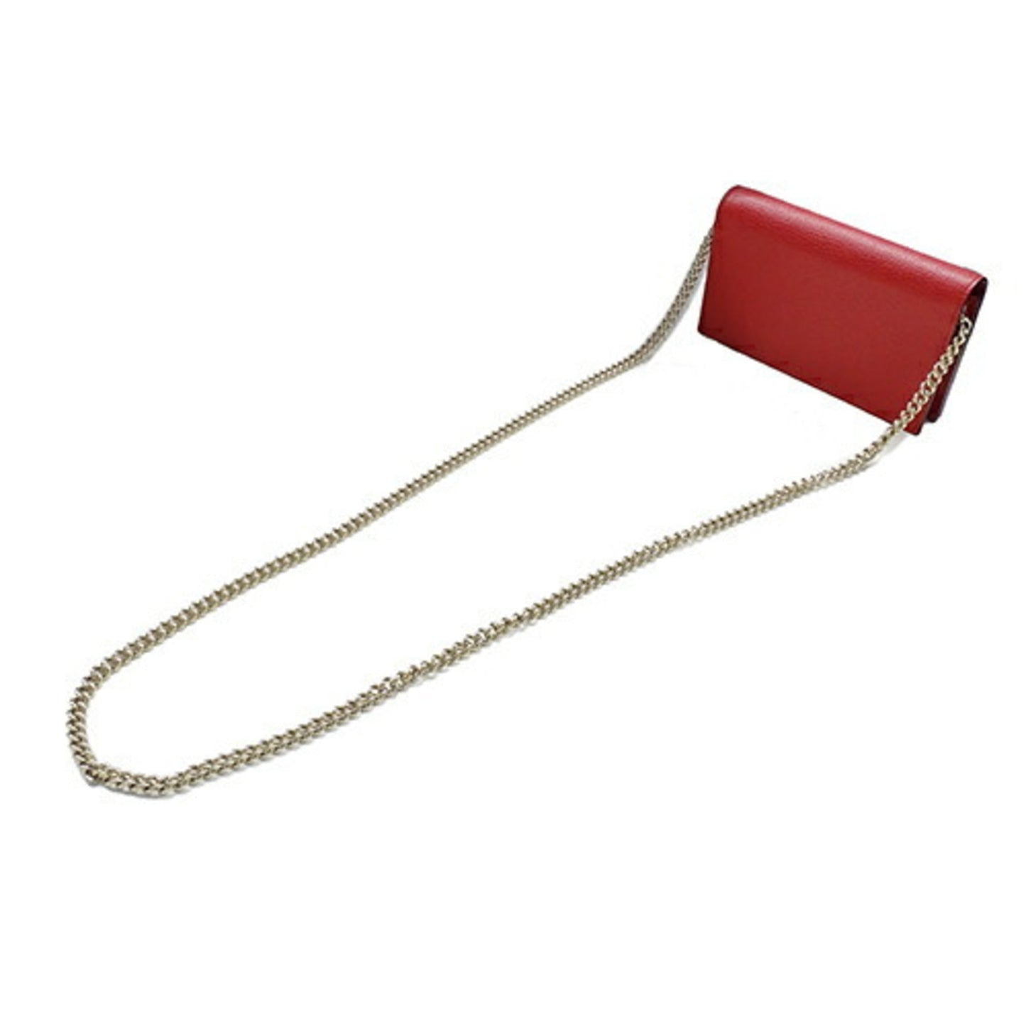 Gucci Red Color Leather Chain/Shoulder Wallet ()