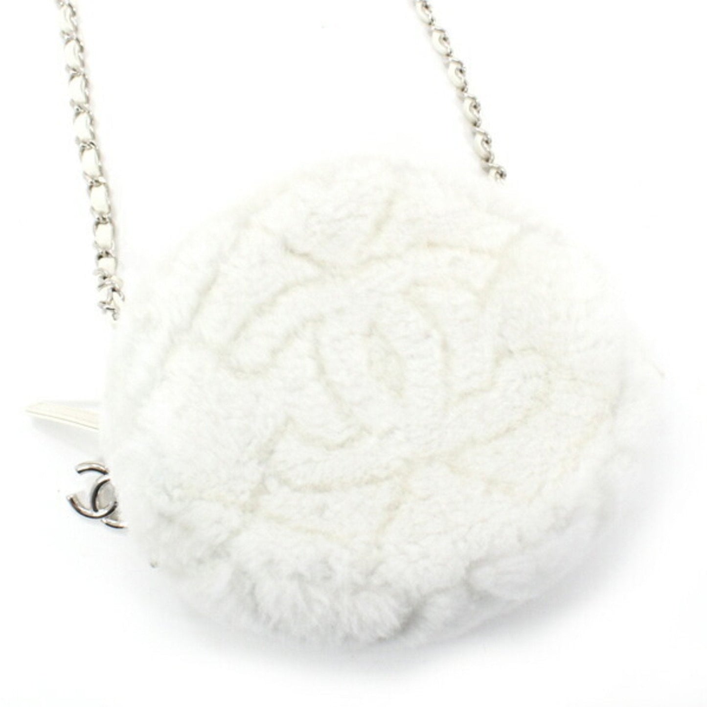 Chanel White Leather Shoulder Bag ()