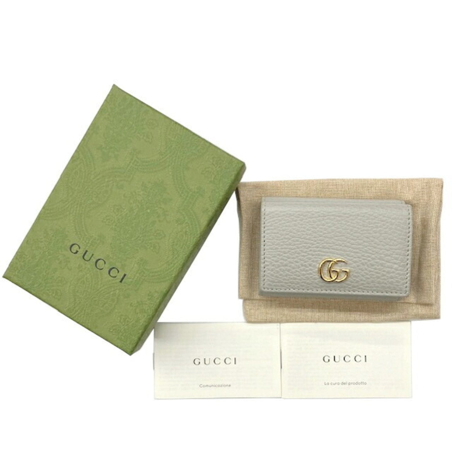 Gucci Gray Leather Wallet (Tri-Fold) ()