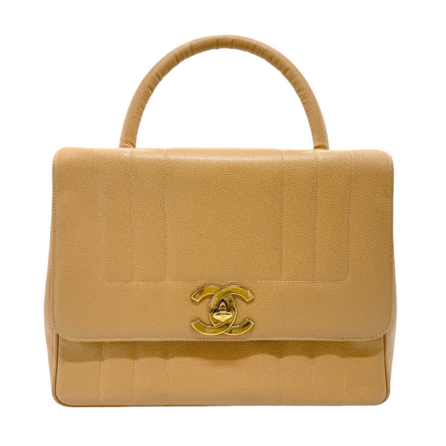 Chanel Beige Caviar Leather Handbag ()