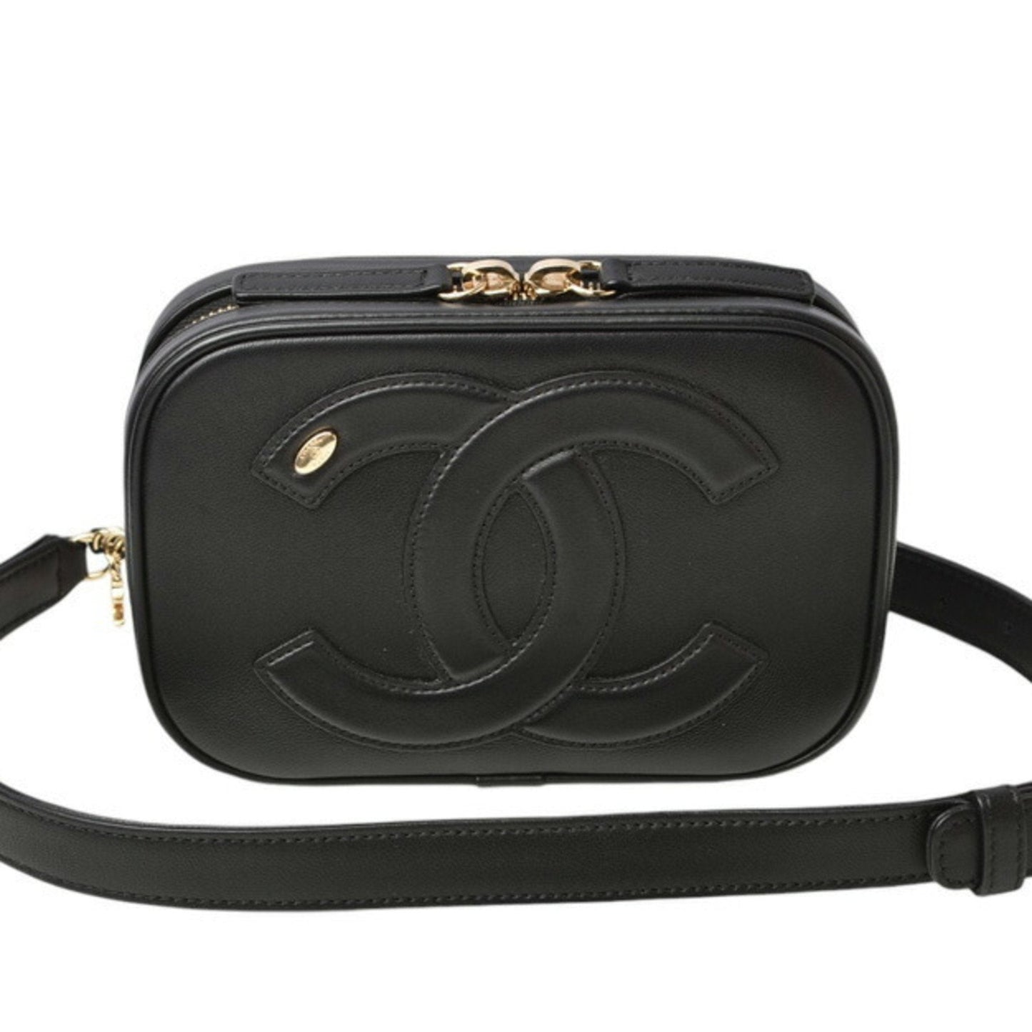 Chanel Black Leather Shoulder Bag ()